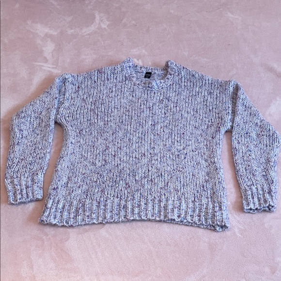 🎀💜🌸ICÔNE par SIMONS Pastel knit Sweater Size L - Picture 2 of 9